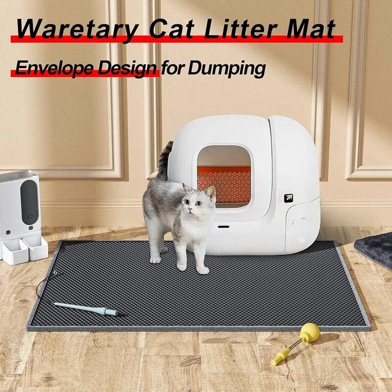 Cat Litter Mat Motsamla 35x24 - Litter Trapping Mat Soft On Paws Waterproof Easy Clean Waterproof Litter Mat