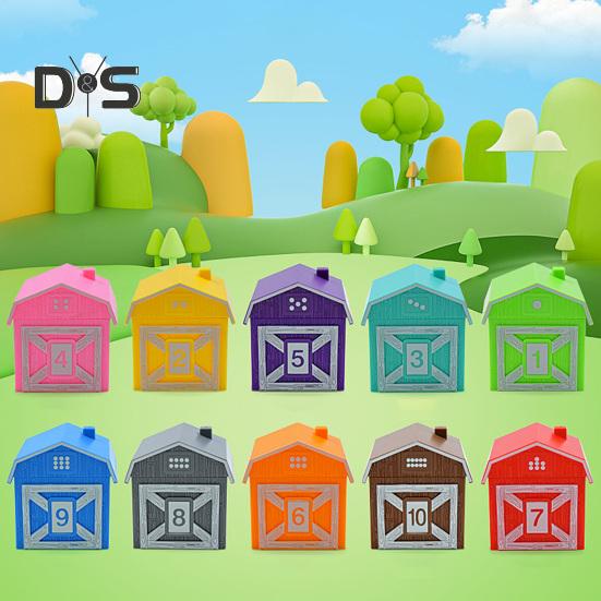 5/10Pcs Farm Animal Toy Number Learning Counting Matching Sorting Fine Motor Game Educational Mini Animal Finger Puppet Toddlers Boys Girls Gift