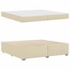 Bed Frame with Mattress Cream 200 x 200 cm Fabric