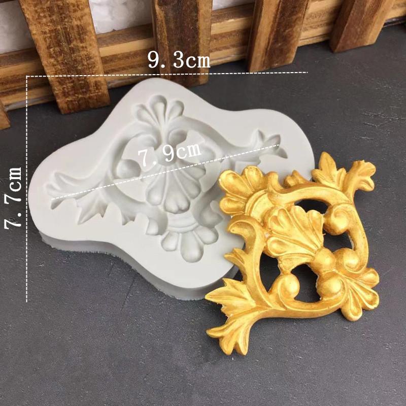 Blomsterranke Relief Silikonformer DIY Kakekant Fondant Kakedekoreringsverktøy Sugarcraft Sjokolade Leire Godteriformer