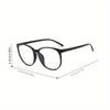 [Blue Light Blocking Glasses] Anti-Blue Light Oval Plastic Full Frame Glasses