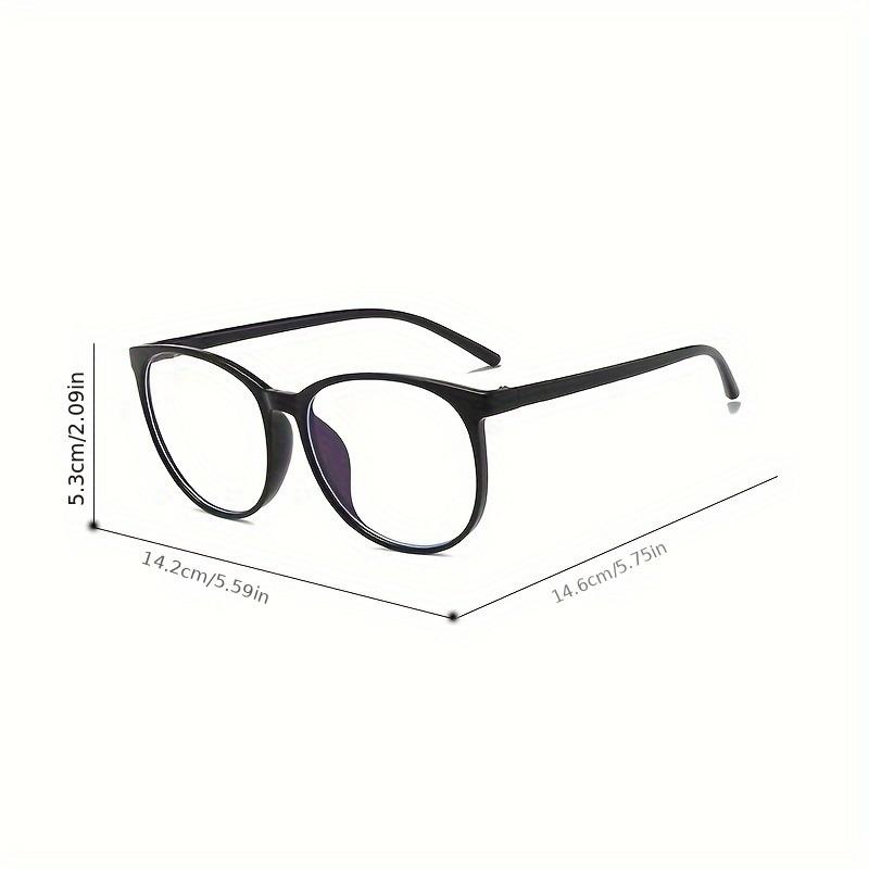 [Blue Light Blocking Glasses] Anti-Blue Light Oval Plastic Full Frame Glasses