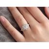 Silver Plated Rings Round White Sapphire Rhinestone Jewelry Party Ring Wedding