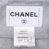 Chanel [Excellent Condition] P47722V22714 Cotton X Cashmere Chain Design Zip-Up Collarless Jacket Jacket 46 grayUsed