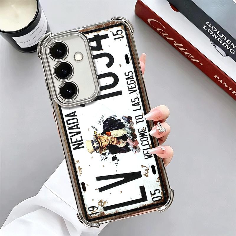 

Retro Vintage License Plate Soft Phone Case For Samsung A17 A27 A07 A37 A57 A16 A56 A15 A55 A14 A54 A13 A53 A26 A36 A25 A35 A24 Samsung A07