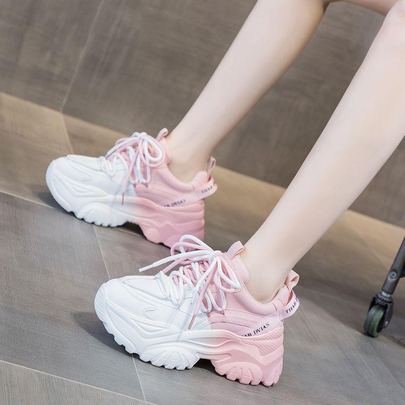 Dad shoes children 2025 spring new autumn and winter white platform versatile casual sports shoes little white women's shoes