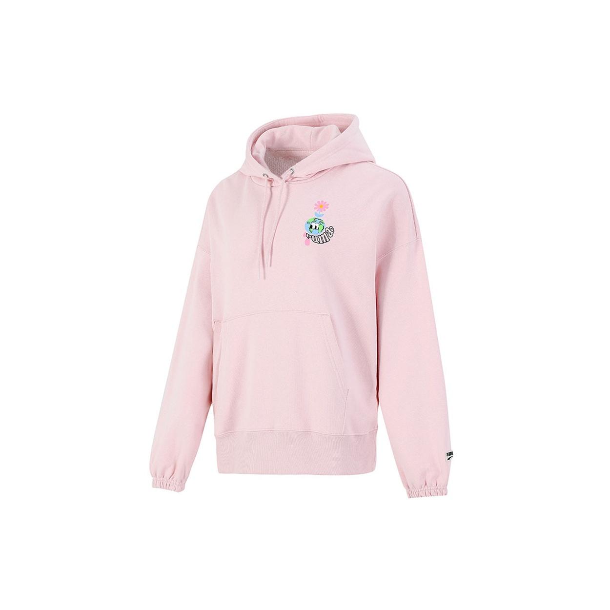 (WMNS) PUMA Downtown Graphic Hoodie Sweatshirt Pink Women s 533049-36 L