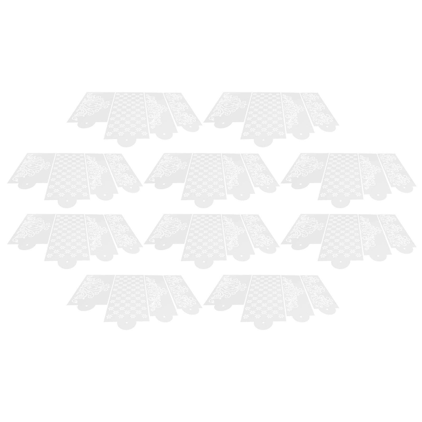 

10 Set Cake Spray Mold Cake Embossing Mold Baking Stencils for Home Kitchen Tool