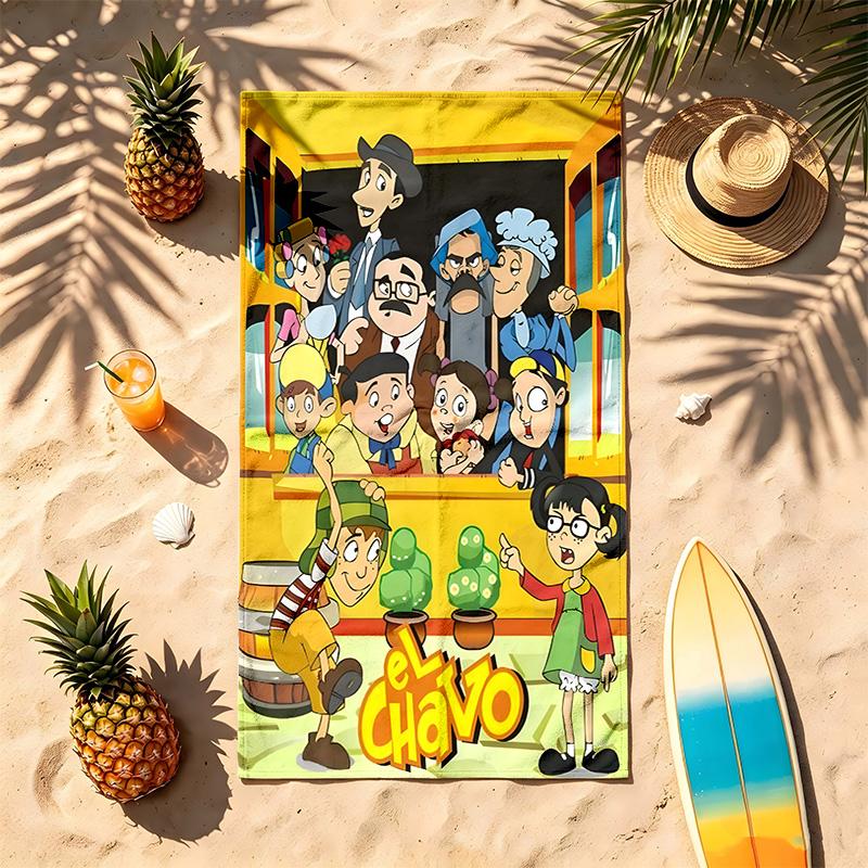 El Chavo Kart (1) Theme Beach Towel Sand Resistant Soft And Comfortable Suitable For The Pool Camping Yoga And Diving A Travel