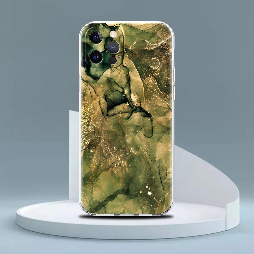 Clear Case For Apple iPhone 13 Pro 11 14 12  7 8 Plus SE 2022 XR X XS Max 6 6S Silicone Phone Cover Marble Pattern