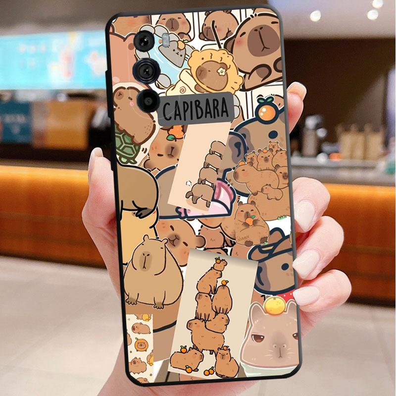 Capybara Phone case For Motorola Edge 50 40 Pro 50 40 30 Ultra Neo Fusion Moto G Play G Stylus G Power G 5G