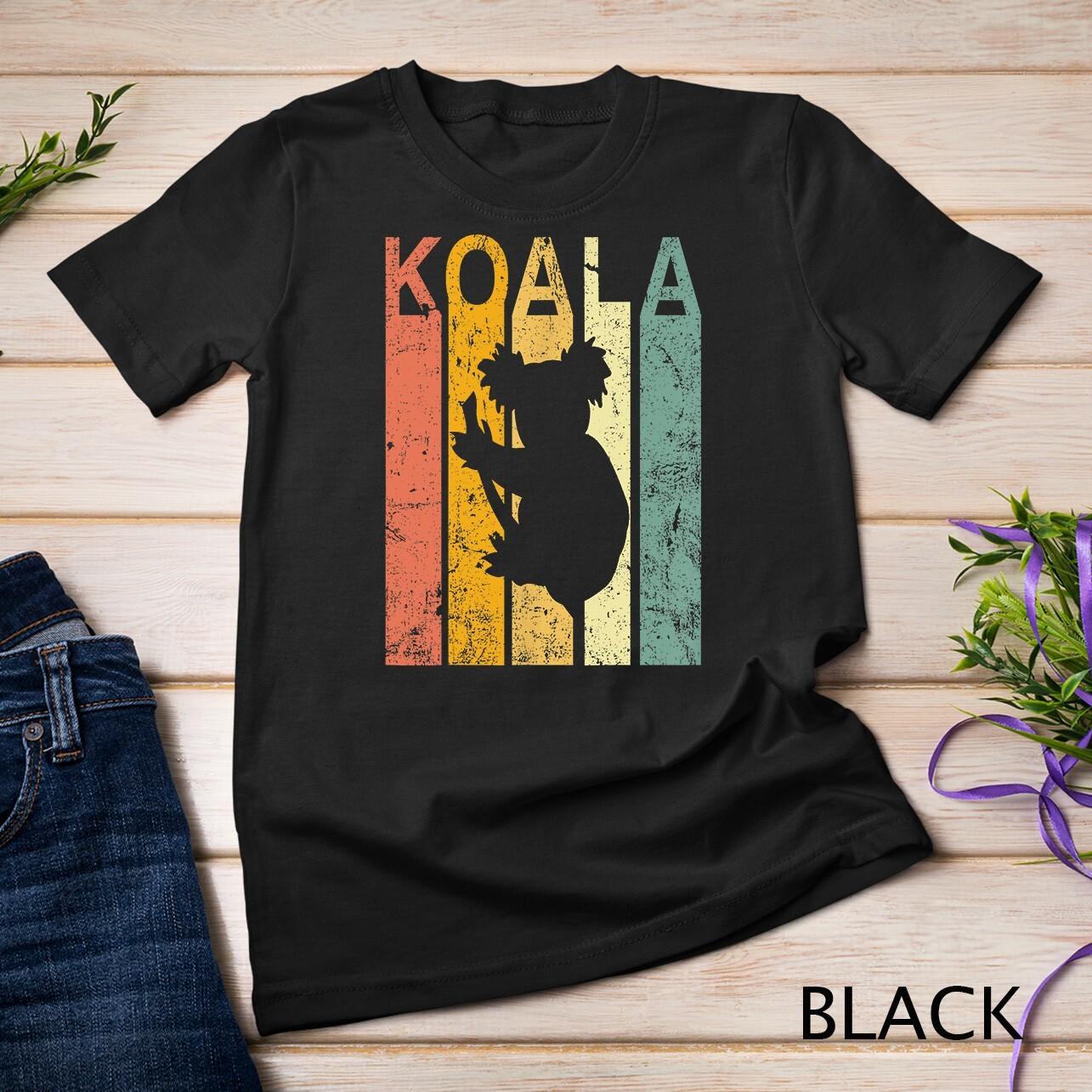 Retro Vintage Koala T-Shirt Mens Womens Tees Top Cute Koala Bear Unisex T-Shirt Mens Womens Tees Top S