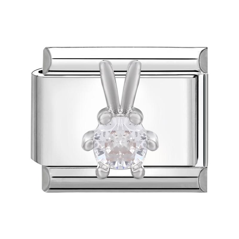 Shell Starfish Star Rose Flowers Heart Crown Zircon Italian Charm Links Fit 9mm Stainless Steel Bracelet Women DIY Making Gifts