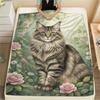 1PC Watercolor style Print FlAannel Blanket, High quality Comfortable for All Seasons, Home Decor, Warmth and Comfort