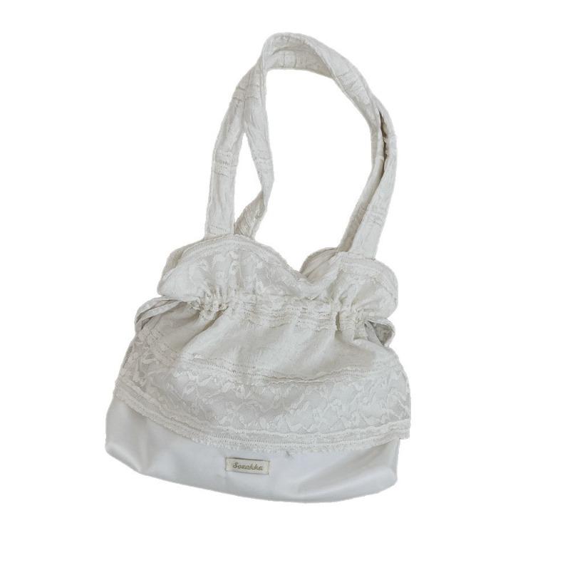 5 Satin Bundle Strap Shoulder Bag Summer New Fashion Texture Shoulder Bag Large Capacity Canvas Bag