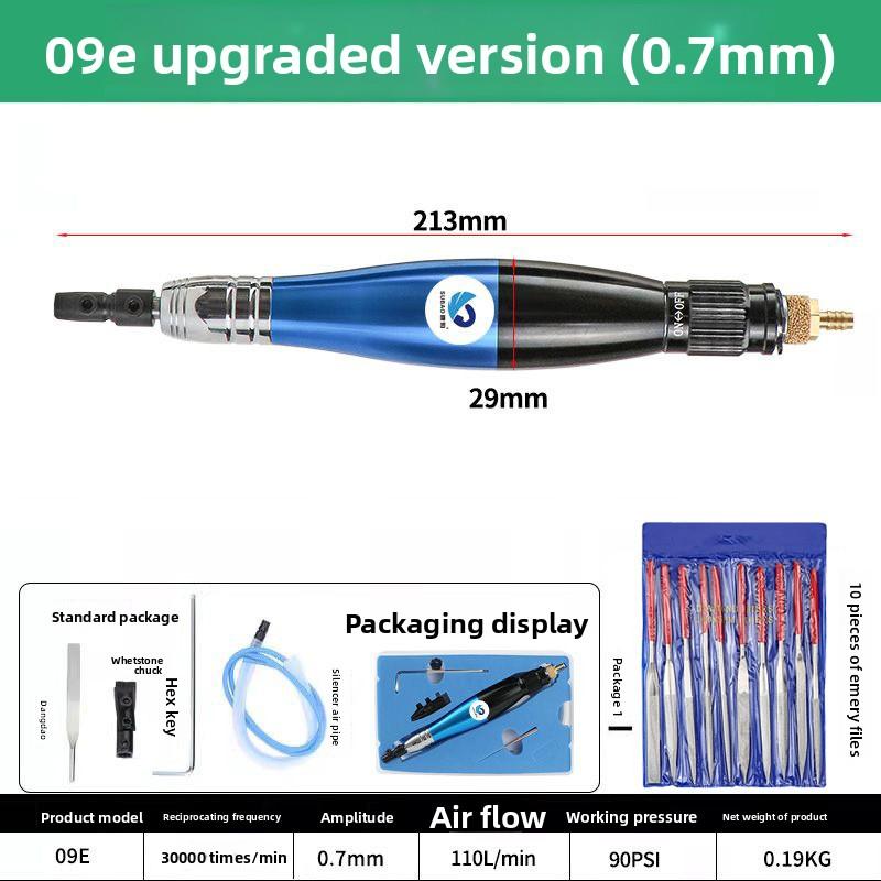 Pneumatic ultrasonic polishing machine reciprocating file