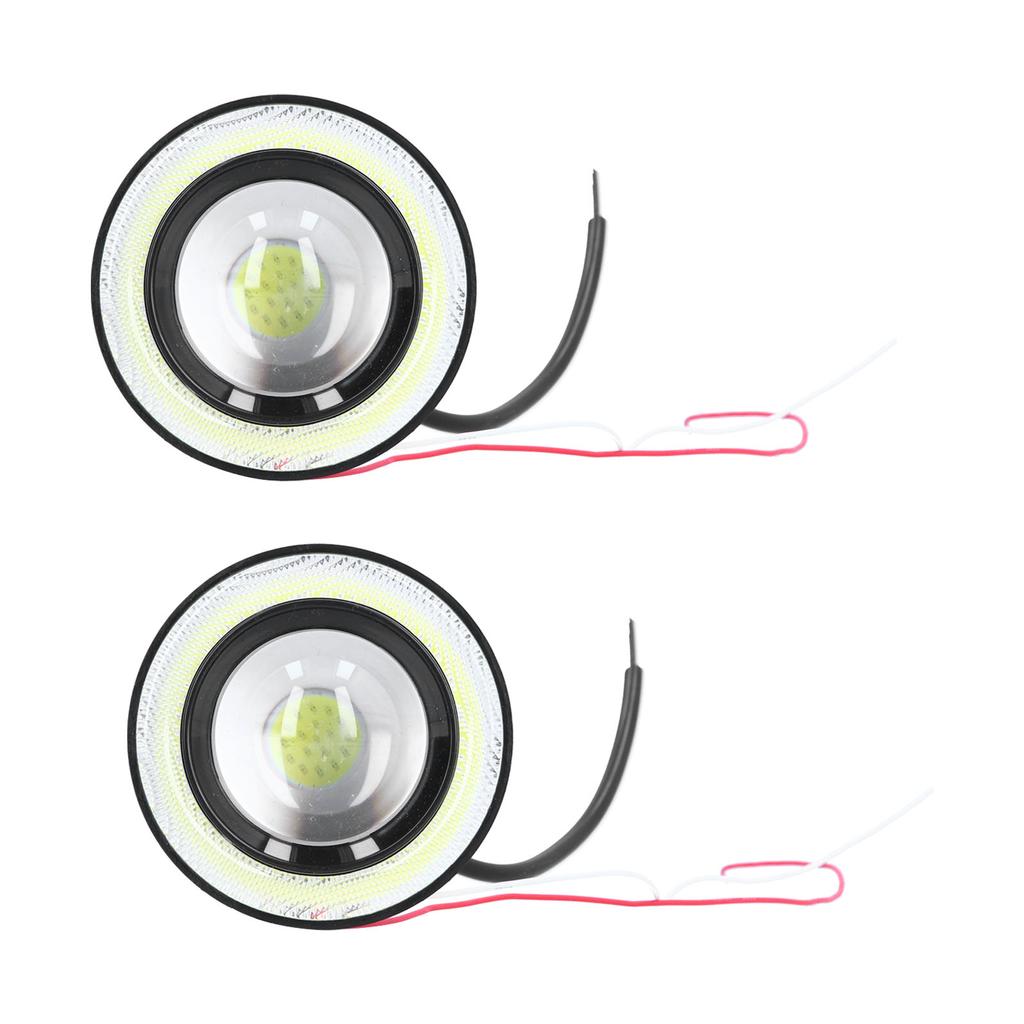 30W 3.5in Front Fog Lamp 3200LM IP65 Waterproof LED Universal White Light Outer Ring 12V