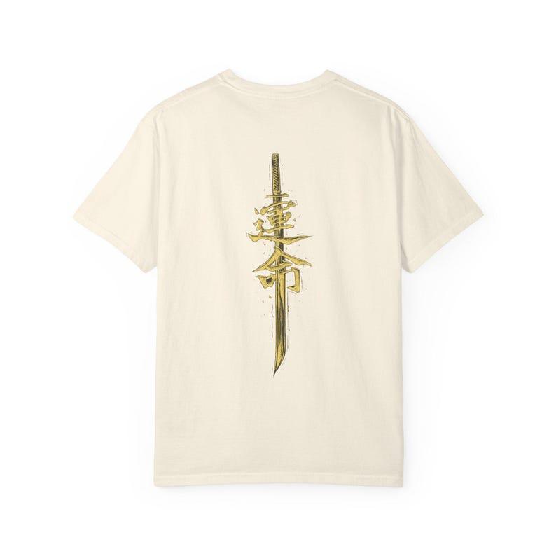 Japanese Samurai Katana Graphic Print T-shirt Destiny Kanji Streetwear Tee Dark Aesthetic Urban Unisex WoUnisex Fashion Casual Tops