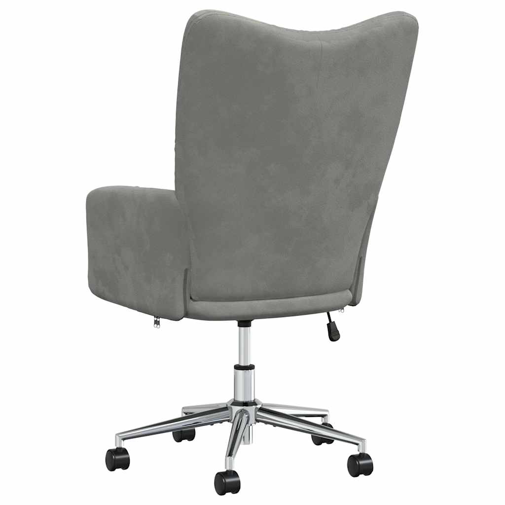 Vidaxl Fotel, Jasnoszary, Obity Aksamitem