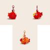 Koi Fish Plush Key Holder With Bubble Motif For Keys And Bag Accessories