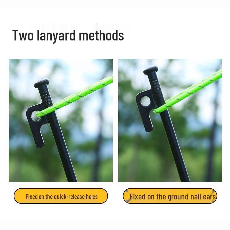 Outdoor Camping Carbon Steel Tent Peg Set – Windproof Ground Anchors for Beach and Canopy Fixing