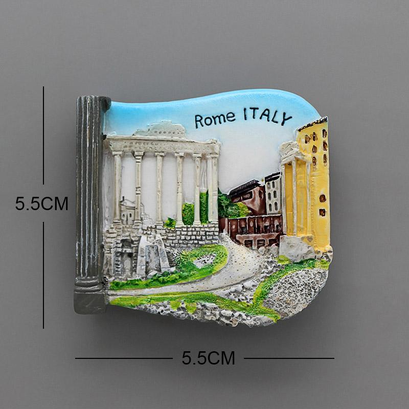 Suvenir magnetic 3D Singapore Merlion Viena Turism Mondial Frigider Laos Italia Roma Suvenir Mobilier Decorare Casă Cadou