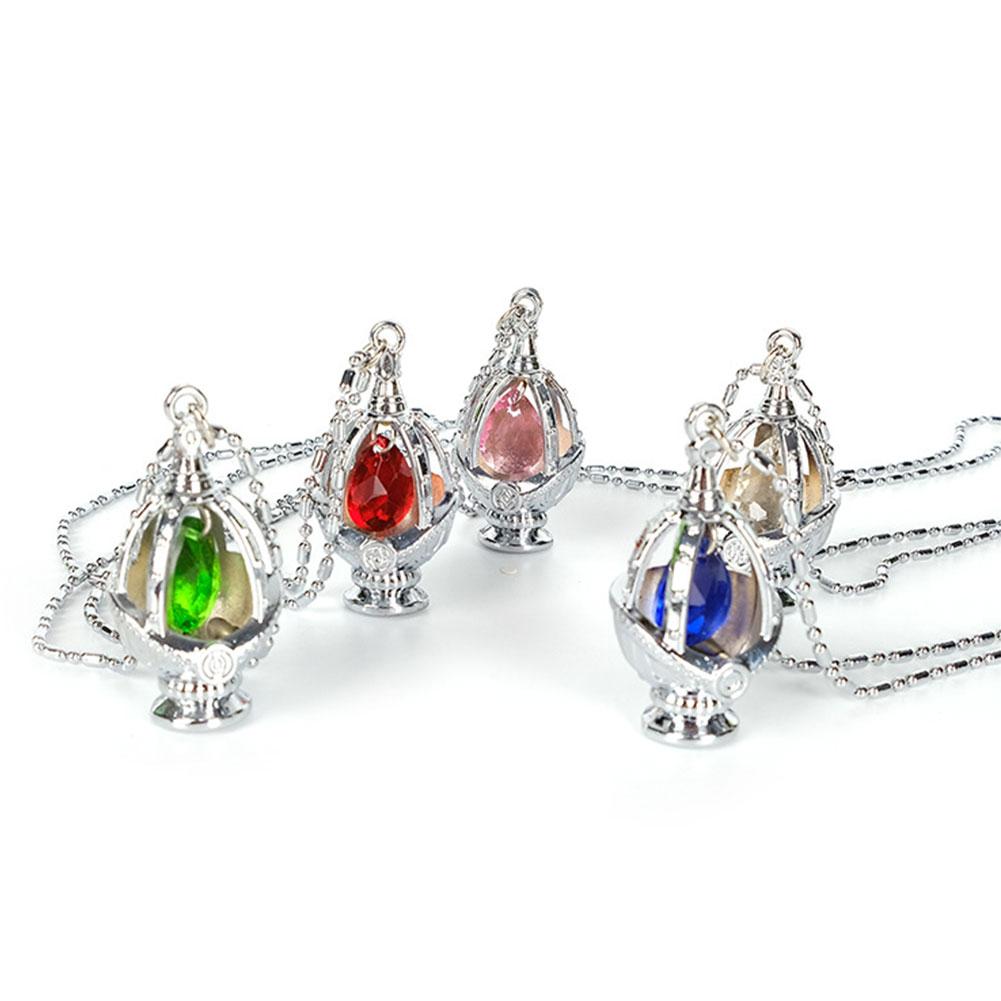 Magic Girl Necklace Small Circle Soul Necklace Ring Set Jewelry Pendant Soul Spirit Core Necklace Ring Card Set Anime Necklace