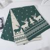 Christmas gift scarf deer model men and women winter couple model versatile three-color scarf student warm knitted scarf