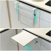 Anti Slip Expandable Cabinet Door Shelf Foldable Kitchen Storage Organizers Slim Foldable Cabinet Door Storage Rack