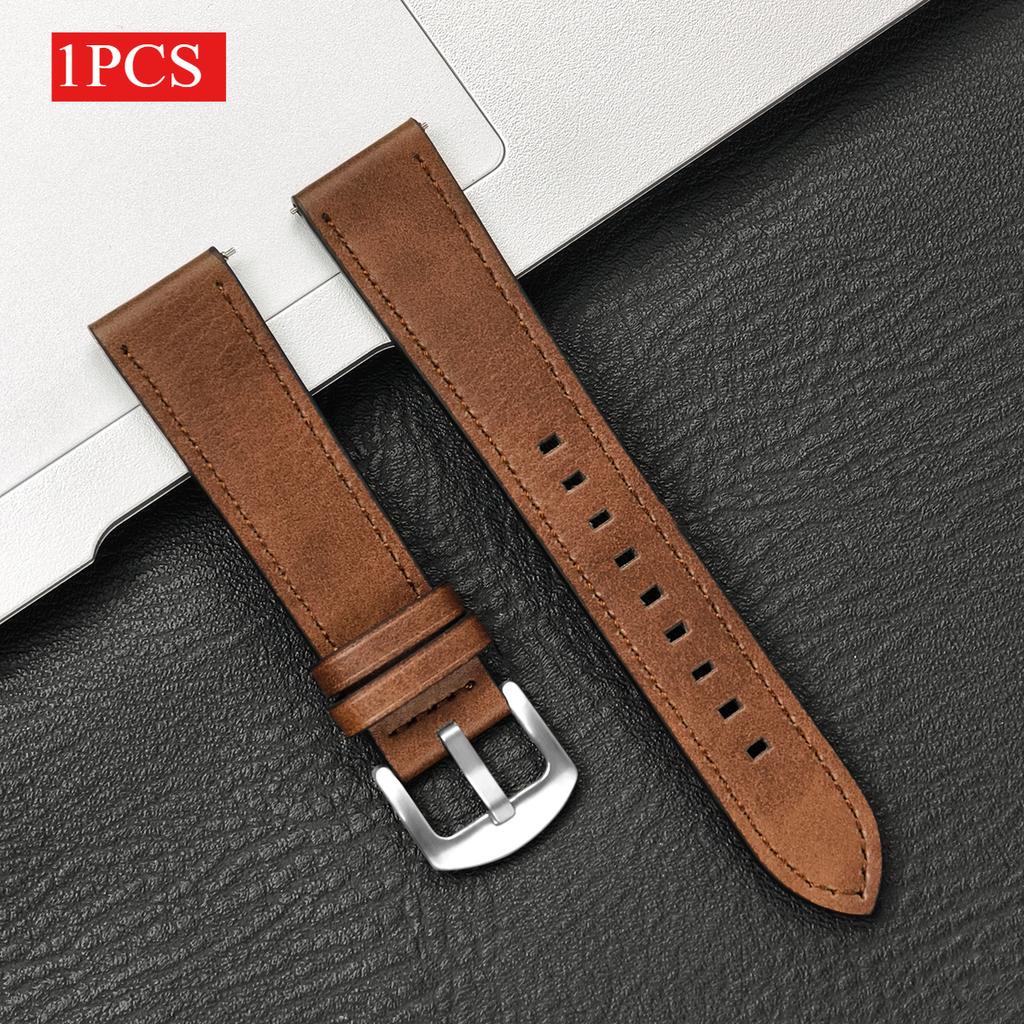 2Pcs 20mm Leather Breathe Strap for Samsung Galaxy Watch 7 6 5 4 40/44mm 6Classic 5Pro 22mm Band for Huawei GT5 3 4Pro Watchband