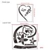 LOVE Heart Mirror Wall Stickers Self Adhesive DIY Acrylic Mirror Stickers for TV Background Bedroom Wall Art Home Decoration