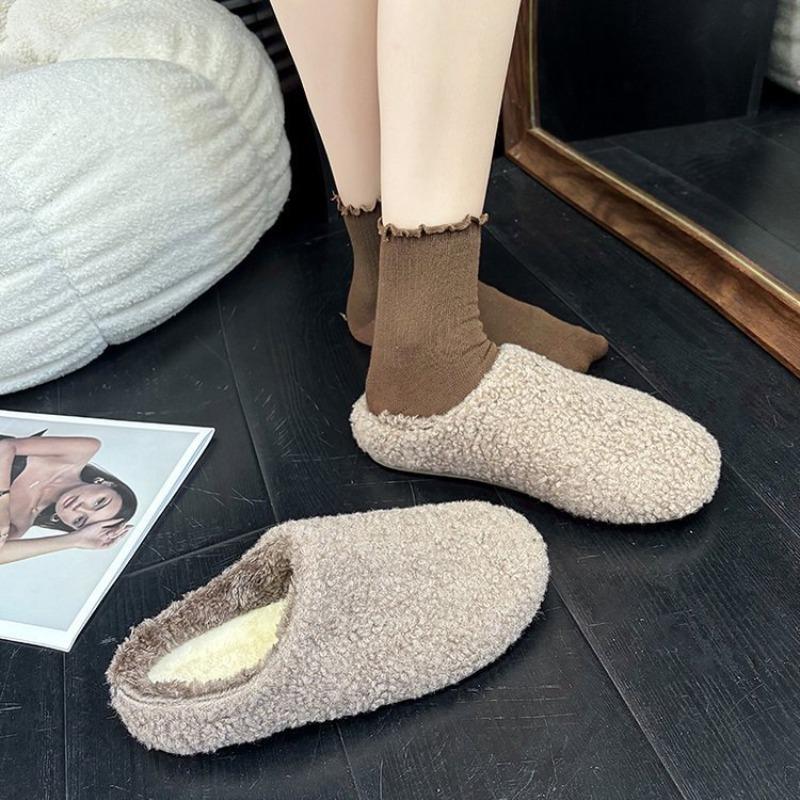 Japanische Plüschpantoffeln Damen Winter Indoor Rutschfest Warm Fortschrittliche Paar Baumwollpantoffeln Heimgebrauch