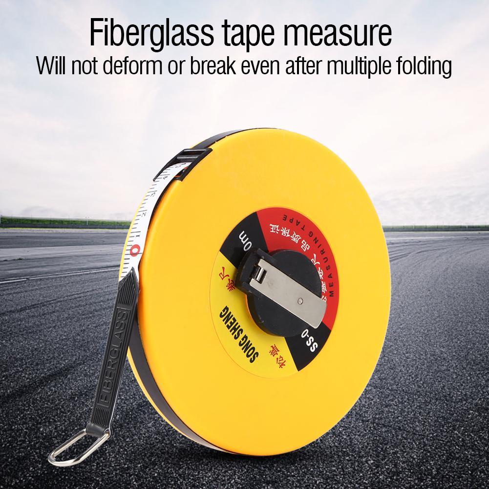 Fiberglass Tape Measure Tool Soft Double Face Printing Soft Leather Tape for Carpenter Distance Measurement Tools 10/15/20/30M