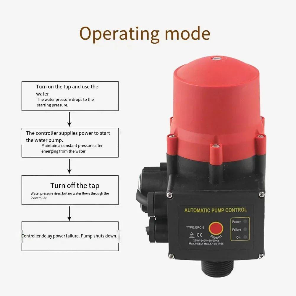 Druck 241*116mm Pumpe Elektronischer Schalter 9000 L h Wasserfluss Einstellbarer Druck Einstellungs-Erweiterte Steuerkabel