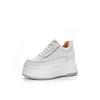 2026 Spring White Platform Wedge Shoes - Hidden Heel Casual Women's Sneakers with Thick Sole and Velvet Style