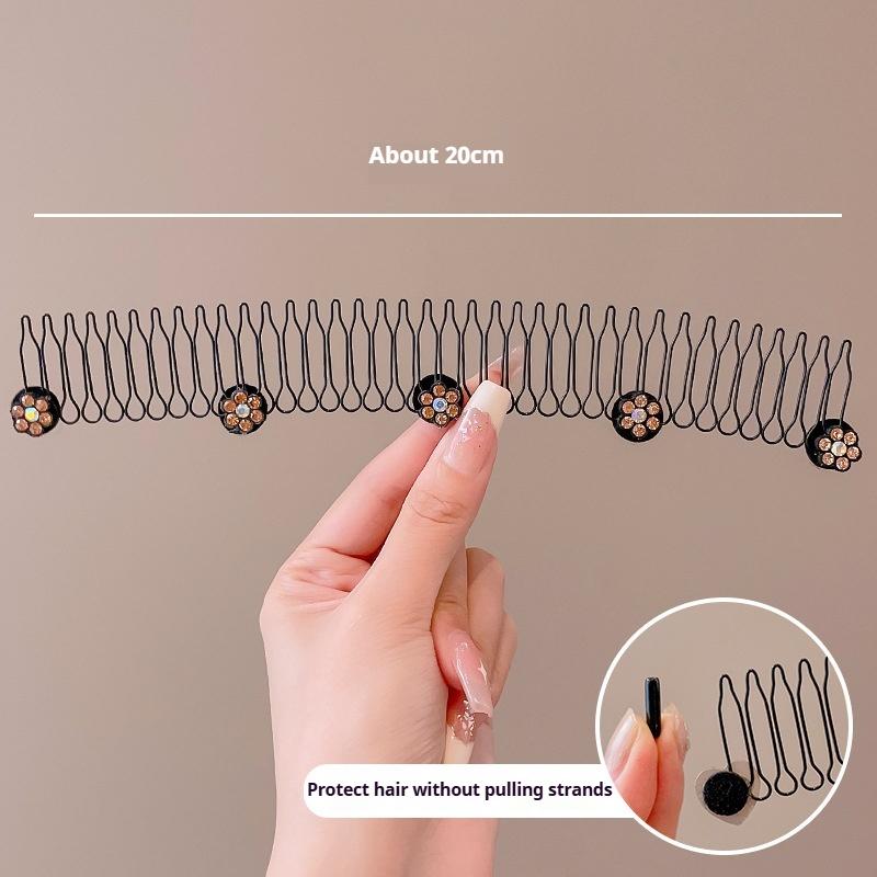 Hairpin Head Ornaments Broken Hair Comb Insert Hairpin Female Back of The Head Hair Fixed Hair Broken Hair Tidying Hairpin