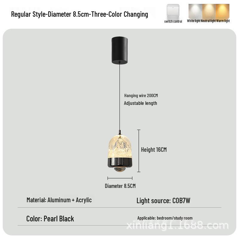 Luxury Italian Minimalist Snow Mountain Pendant Light for Entryway, Bedroom, or Bedside