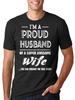 Proud Husband of Awesome Wife Gift for Husband Tee T-shirt Mens T-T-shirt