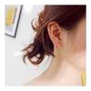 Rockyu Earrings, Women's, Adults, Pink Gold, Titanium Ring Earrings, Simple Design, Hoop Earrings, Hypoallergenic To Metal, 18K Earrings, Binaural