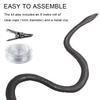 47.2 Inch Funny Large Realistic Rubber Snake Prank with String Clip Fake Snake Model Halloween Tricky Toy for Garden Kids Toys