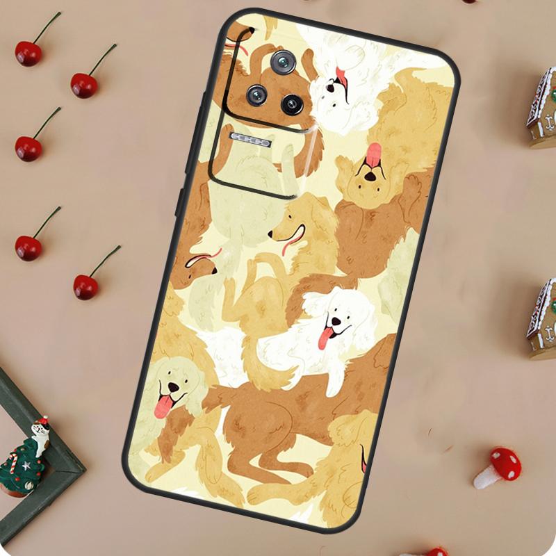 Golden Retriever Dog Case For POCO F5 Pro M6 X3 X5 X6 Pro F3 M5s Xiaomi Mi 13 14 Pro 13T 11T 12T 12 Lite Cover