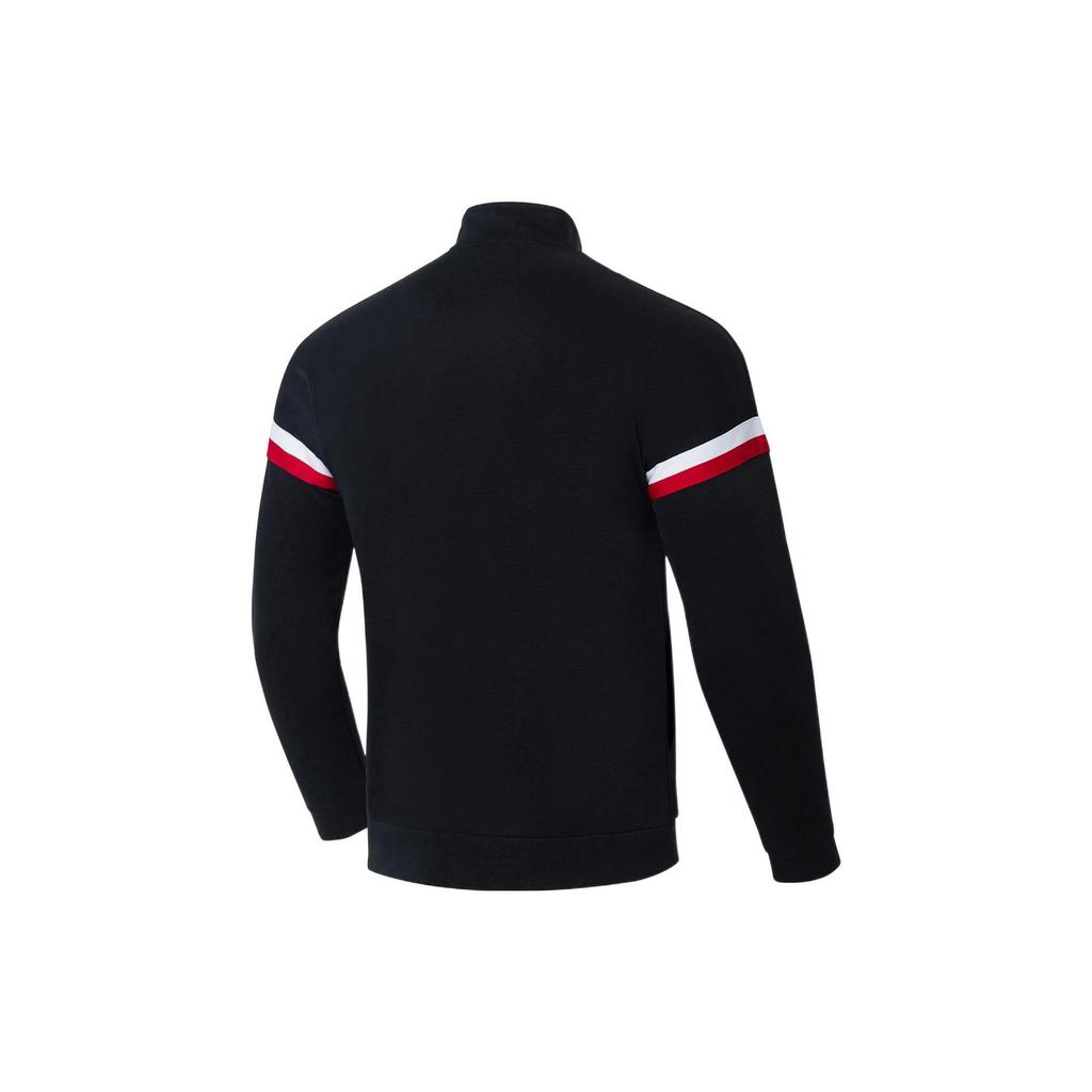 Li Ning Badminton Serie Strickjacke Sporthose Hoodie Set Herren Sets Schwarz AWES001-3