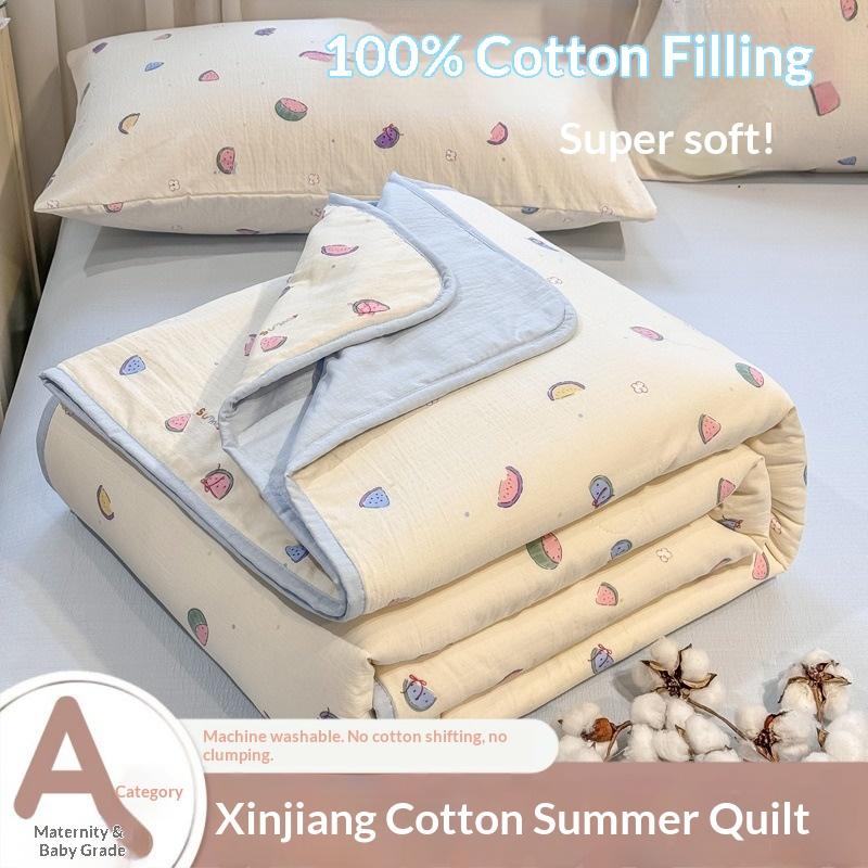 Class A Baby-Grade Double Gauze Quilt, Xinjiang Cotton Fill, Kids Summer Cooling Blanket Kids