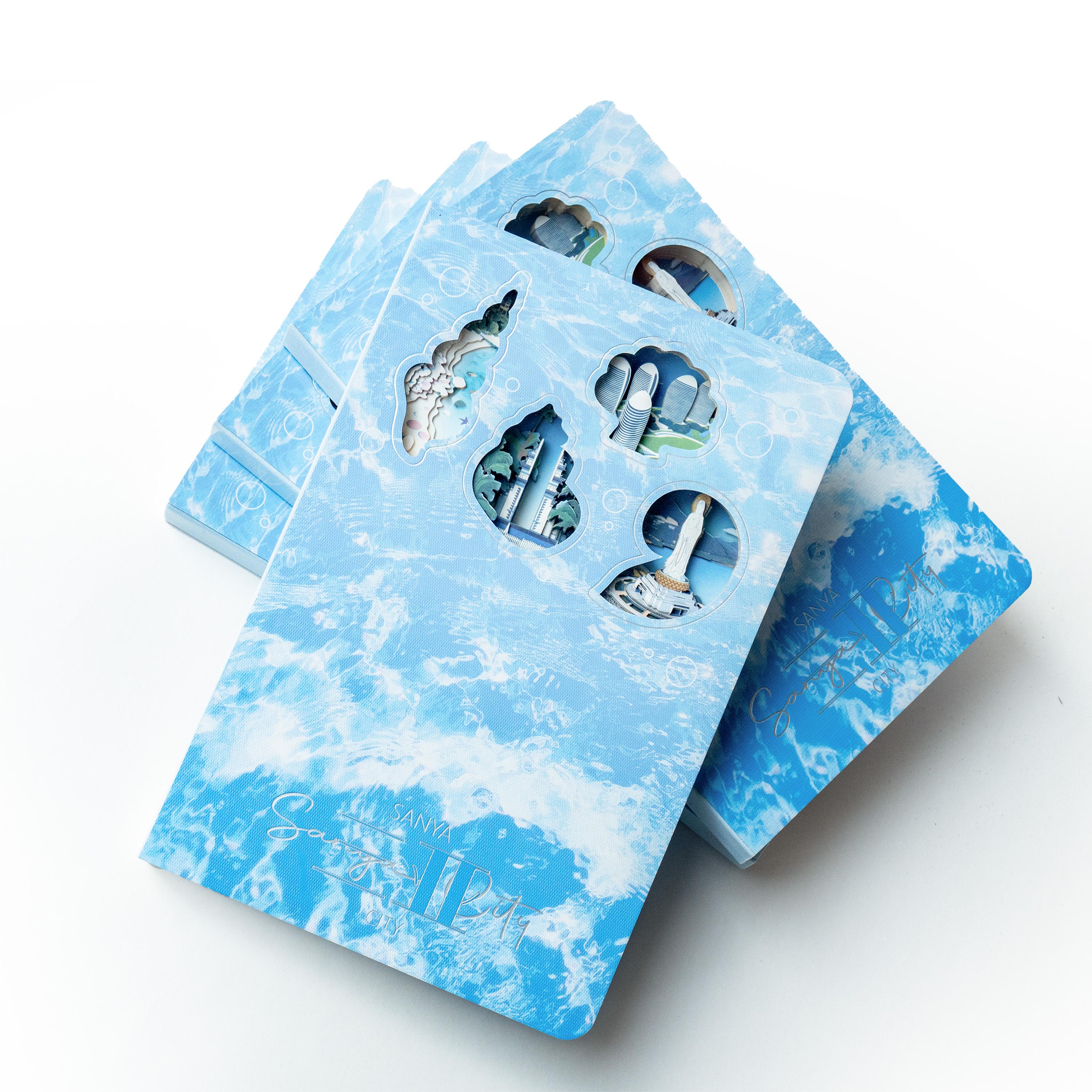 Custom A5 Sanya Travel Souvenir Creative 3D Sculptural Notebook Cultural Gift (SKY BLUE,A5) небесно-голубой