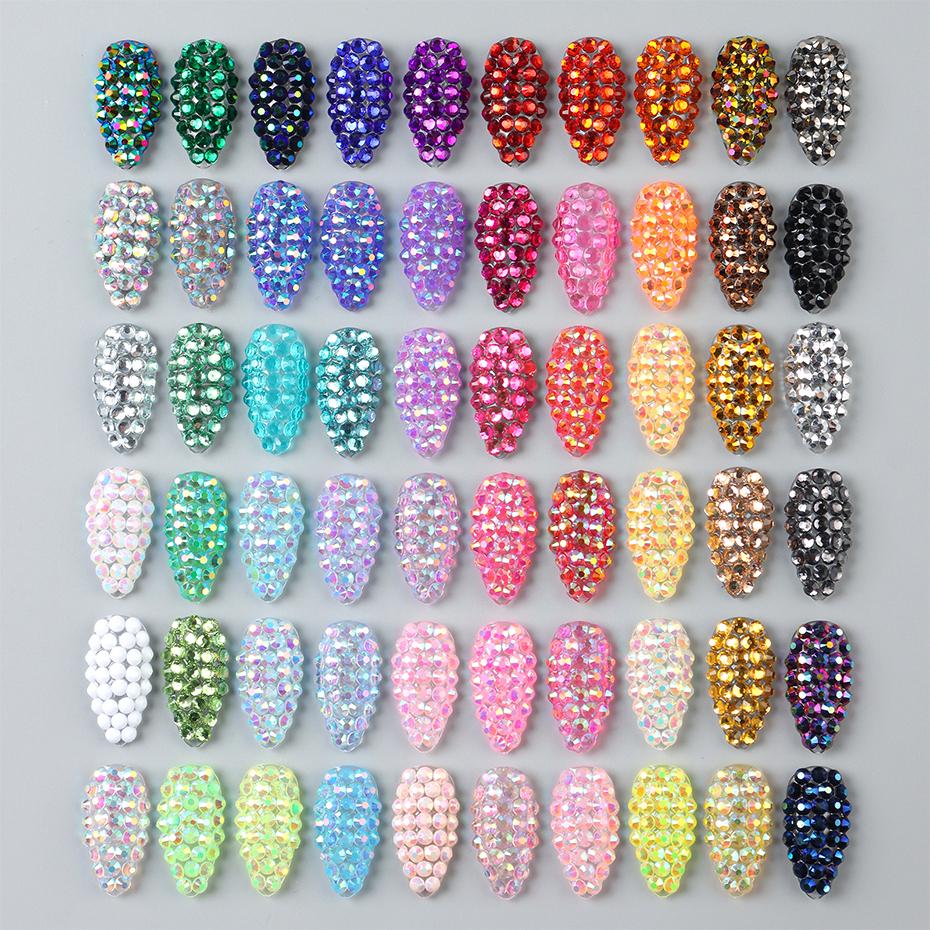 Xiaomi 60 Grids Flatback Nail Art Rhinestones Set AB Crystal Nail Gems Sparkling Beads Nail Art Decorations Jewelry Accessories