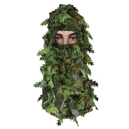 Headgear Camo Lifelike Pongee Fabric Unisex Outdoor Hunting Supply for Forest