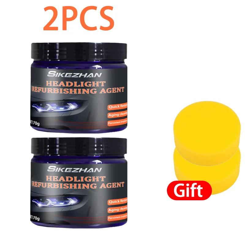 Car Headlight Restoration Polishing Kits Headlamp Scratch Remover Repair Cleaning Paste Remove Oxidation Headlight Polish Liquid