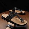 Mode Neues Design Herren Sandalen Sommer Anti-Rutsch Strandschuhe Handgefertigte Herren Hausschuhe Neue Flip-Flops Lässige Oberbekleidung Herren Halbsandalen