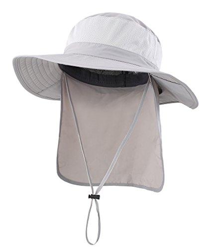 Premium Polyester Bucket Hat Outdoor UPF 50+ Sun Hat Wide Brim Mesh Fishing Hat With Neck Flap Quick Drying