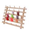 Manual Sewing Storage Rack 16-axis 30-axis Wooden Foldable Thread Rack, Sewing Tool French Embroidery Thread Rack